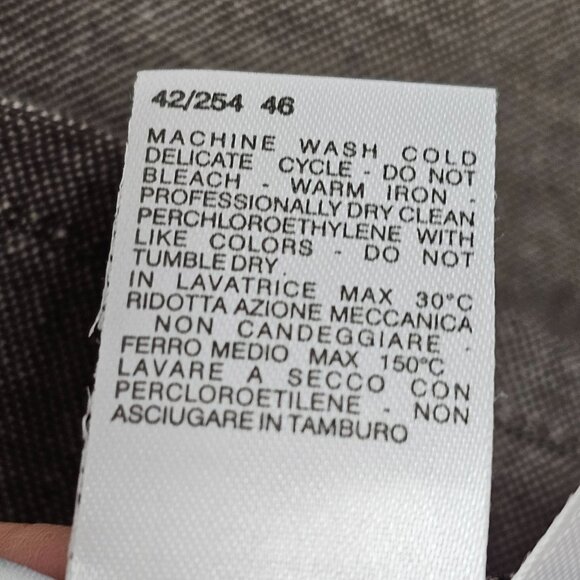 Womens Business Casual Office Pure Linen Cardigan Jacket Max Mara Gray Brown 12 - Picture 10 of 16